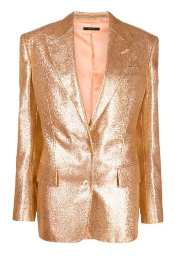 TOM FORD iridescent-sable single-breasted blazer - Rosa