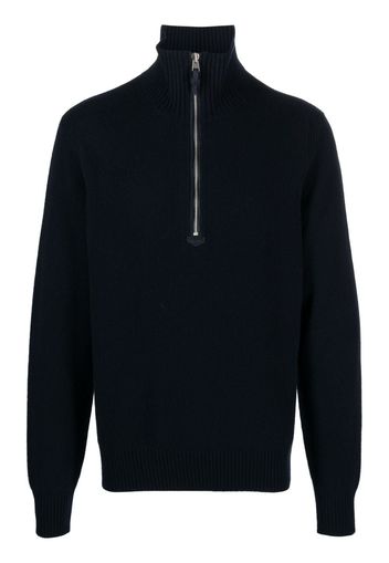 TOM FORD half-zip knitted jumper - Blau