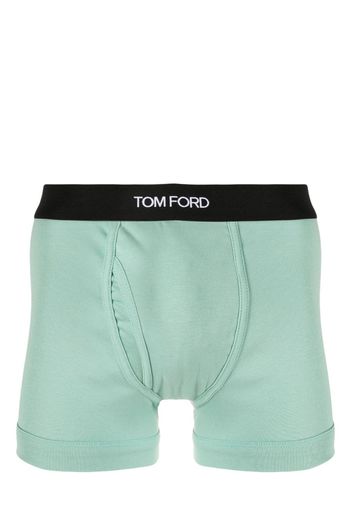 TOM FORD logo-waistband stretch-cotton boxers - Grün