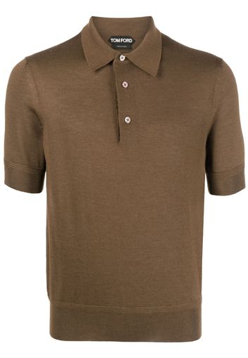 TOM FORD Gestricktes Poloshirt - Braun