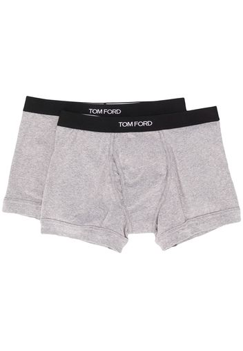 TOM FORD Set aus zwei Shorts mit Logo-Bund - Grau