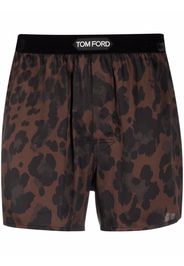 TOM FORD leopard-print boxers - Braun