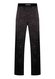 TOM FORD leopard print pajama pants - Schwarz