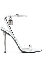 TOM FORD Padlock metallic open-toe sandals - Grau