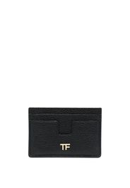 TOM FORD TF-plaque leather cardholder - Schwarz