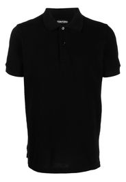 TOM FORD short-sleeved cotton polo shirt - Schwarz