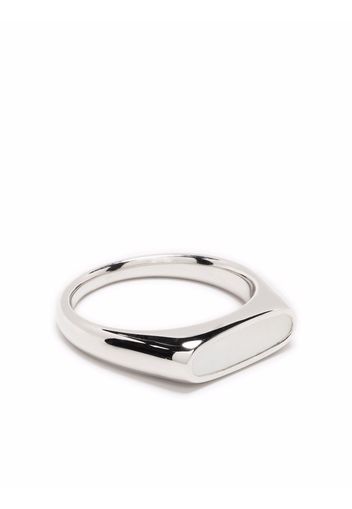 Tom Wood Mario Ring mit Perlmutt - Silber