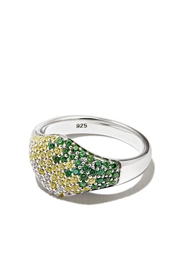 Tom Wood gradient crystal-embellished ring - Silber