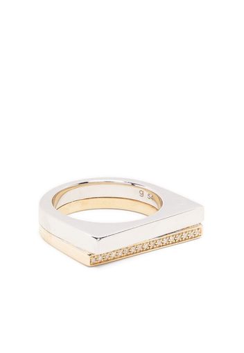 Tom Wood duo embellished rings - Gold