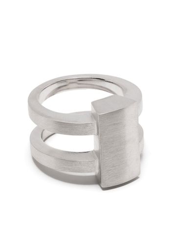 Tom Wood Vault Shield ring - Silber