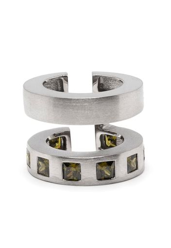 Tom Wood Arch double cuff gem embellished earring - Silber