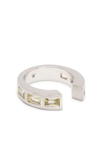 Tom Wood Vault Gate Baguette ring - Silber