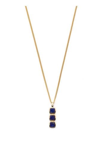 Tom Wood sterling silver crystal pendant necklace - Gold