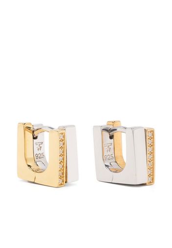 Tom Wood two tone cuff earrings - Silber