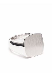 Tom Wood Eckiger Cushion Satin Ring - Silber