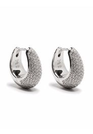 Tom Wood Ice Hoop pave earrings - Silber