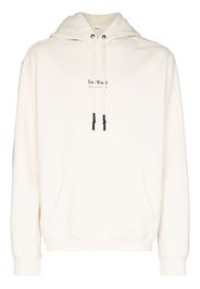 Tom Wood logo-print drawstring hoodie - Weiß