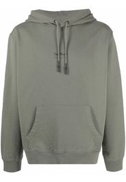 Tom Wood logo-print drawstring hoodie - Grün