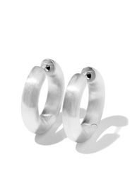 Tom Wood sterling silver chunky hoop earrings - Silber