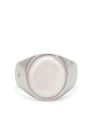 Tom Wood Ovaler Ring mit Perlmutt - Silber