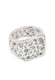 Tom Wood mesh-panelling sterling silver ring - Silber