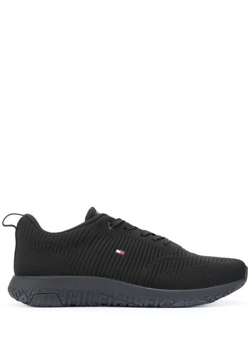 Tommy Hilfiger Gerippte Sneakers - Schwarz