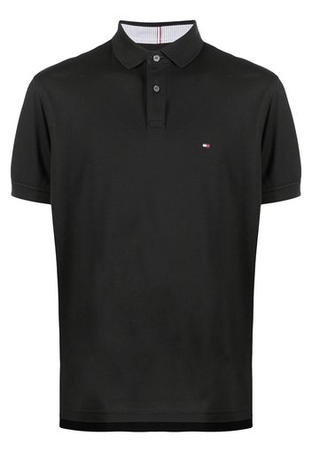 Tommy Hilfiger Poloshirt mit Logo-Patch - Schwarz