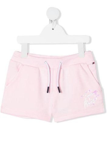 Tommy Hilfiger Junior Joggingshorts mit Logo - Rosa