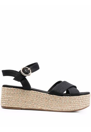 Tommy Hilfiger Espadrilles mit Logo - Schwarz