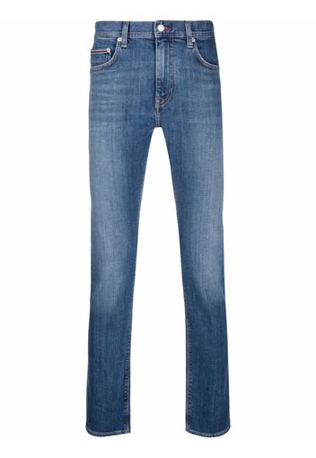 Tommy Hilfiger Halbhohe Slim-Fit-Jeans - Blau