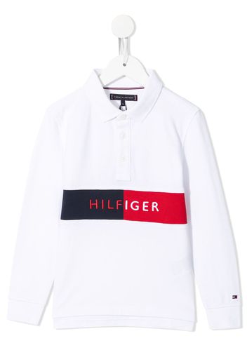 Tommy Hilfiger Junior embroidered logo polo shirt - Weiß