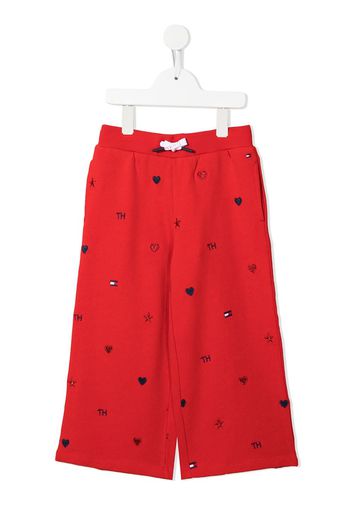 Tommy Hilfiger Junior wide leg cropped trousers - Rot