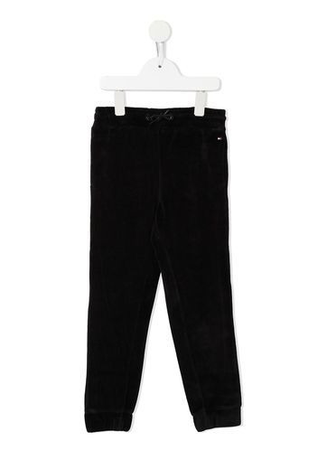 Tommy Hilfiger Junior logo tape track pants - Blau