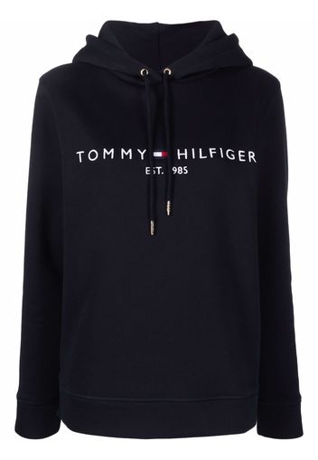 Tommy Hilfiger Hoodie mit Logo-Stickerei - Blau