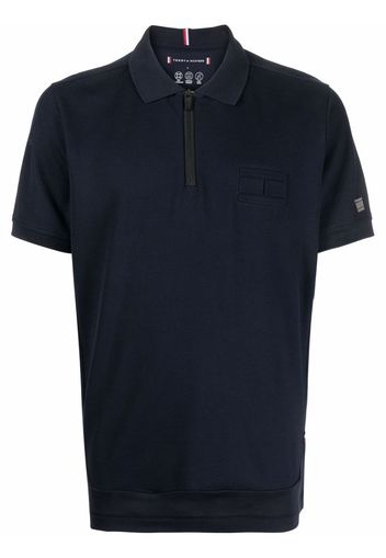 Tommy Hilfiger embossed-logo polo shirt - Blau