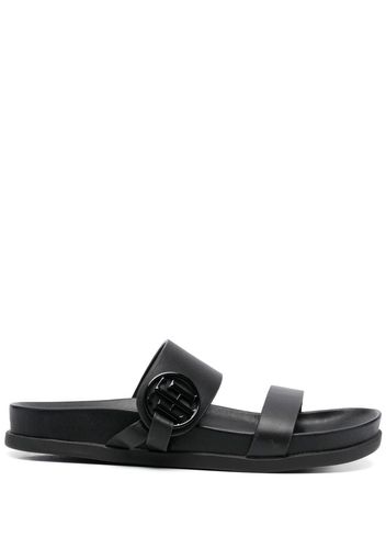 Tommy Hilfiger logo-plaque open-toe 20mm sandals - Schwarz