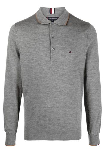 Tommy Hilfiger long-sleeved polo shirt - Grau