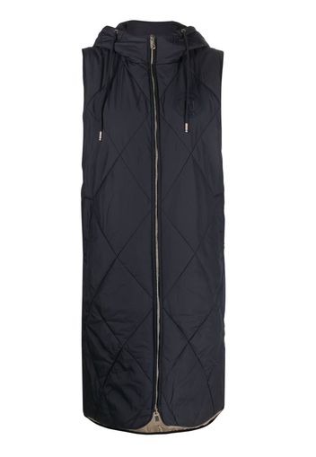 Tommy Hilfiger Sorona quilted long vest - Blau