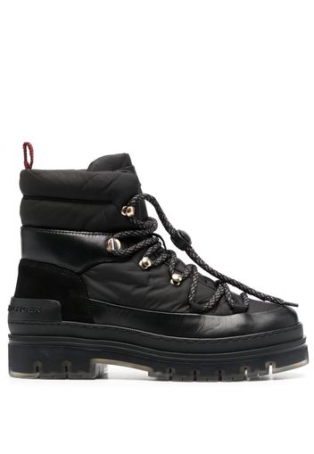 Tommy Hilfiger laced outdoor boots - Schwarz