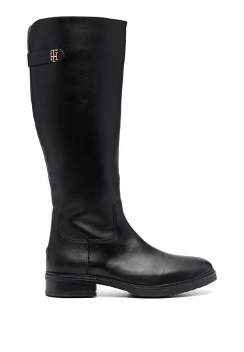 Tommy Hilfiger knee-length leather boots - Schwarz