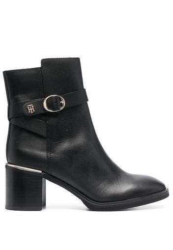 Tommy Hilfiger 70mm side buckle-detail ankle boots - Schwarz