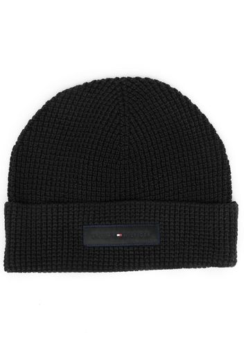 Tommy Hilfiger Business waffle-knit beanie - BDS BLACK