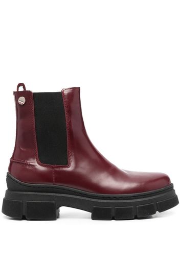 Tommy Hilfiger chunky-sole leather Chelsea boots - Rot