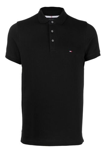 Tommy Hilfiger Poloshirt mit Logo-Stickerei - Schwarz