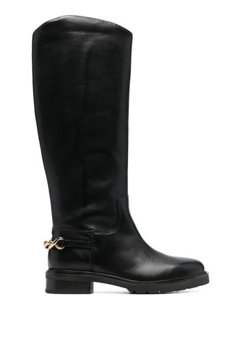 Tommy Hilfiger chain-link detail boots - Schwarz