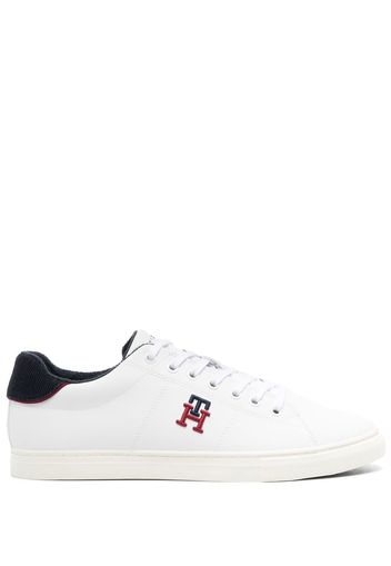 Tommy Hilfiger side embroidered-logo low-top sneakers - Weiß