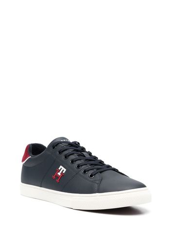 Tommy Hilfiger side embroidered-logo low-top sneakers - Blau