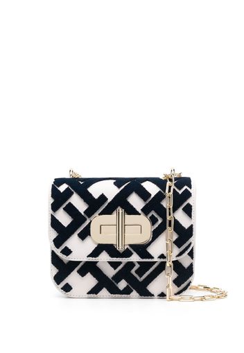 Tommy Hilfiger monogram-pattern crossbody bag - Nude