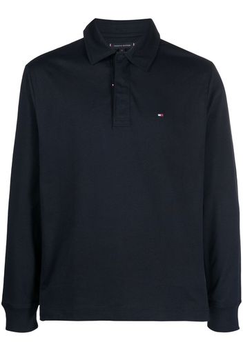 Tommy Hilfiger long-sleeved polo shirt - Blau