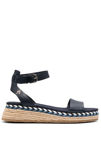 Tommy Hilfiger strap-detail leather espadrilles - Blau